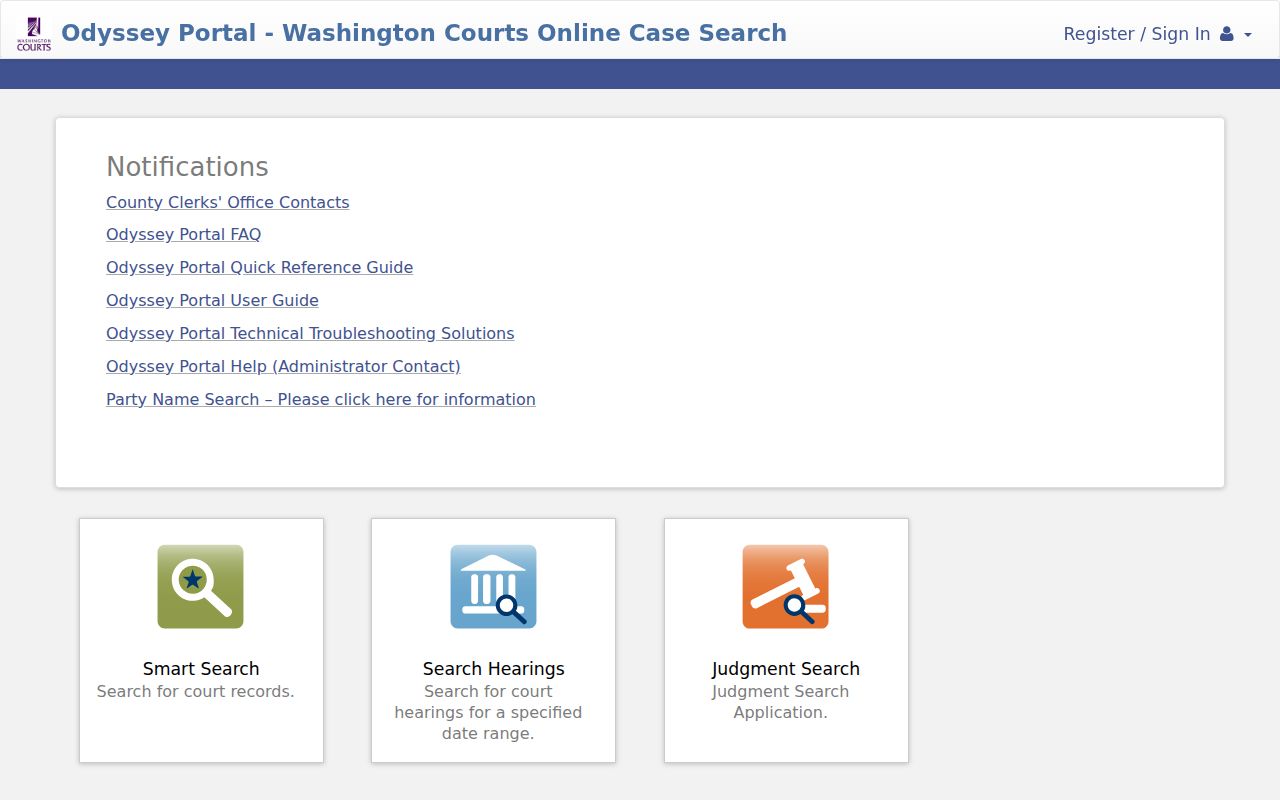 Island County case search Odyssey Superior Court portal home